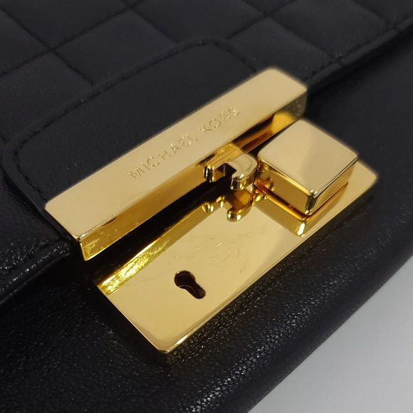 MK COLLECTION ✅ Michael Kors Collection ~ GIA Quilted Clutch BLACK ✨ RARE NWTs - Picture 17 of 17